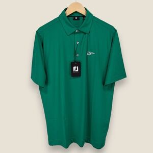 FootJoy Performance Golf Polo Shirt Men Small Forest Green Solid Lisle Wicking